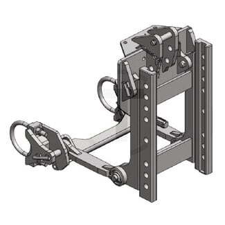 Scharmüller Hitch support Scharmüller (330/25/32) max. support load 2000 kg D-value 76.4 kN to fit A4273120235 end cross member two-part axle 747.424 from chassis no. W183459 hole pattern 145 x 88 Mercedes-Benz Unimog U 427