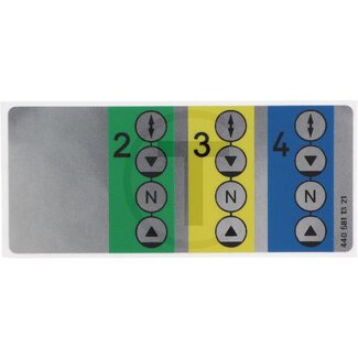 Sticker bediening hydraulische ventielen MB Trac 65/70, 700, 800, 900