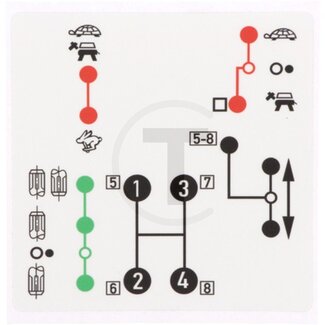 GRANIT Sticker schakelschema Mercedes-Benz MB Trac 65/70, 700, 800, 900