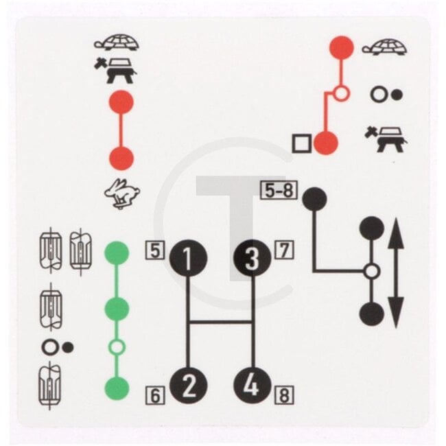 GRANIT Sticker Shift pattern MB Trac 65/70, 700, 800, 900