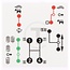 GRANIT Sticker schakelschema Mercedes-Benz MB Trac 65/70, 700, 800, 900