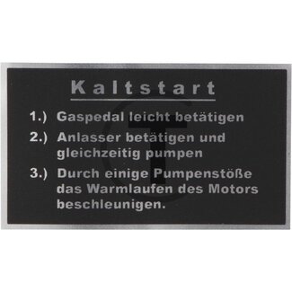 Aufkleber Kaltstart MB Trac 65/70, 700, 800, 900