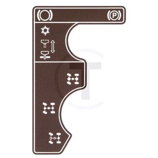 GRANIT Sticker Hand brake start pilot four-wheel drive brown MB Trac 700, 800, 900, 1000, 1100