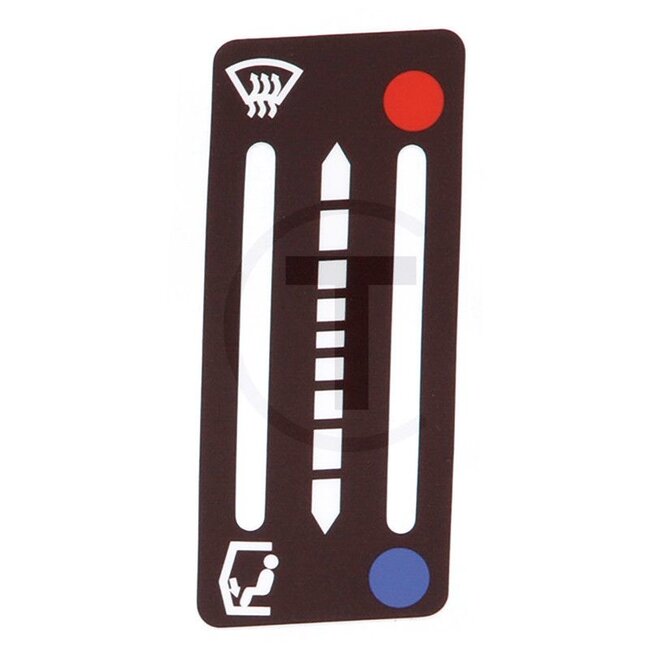 GRANIT Sticker Heater regulator brown MB Trac 700, 800, 900, 1000, 1100