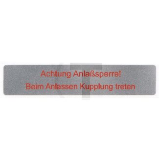 GRANIT Sticker start interlock MB Trac 65/70, 700, 800, 900, 1100, 1300, 1500