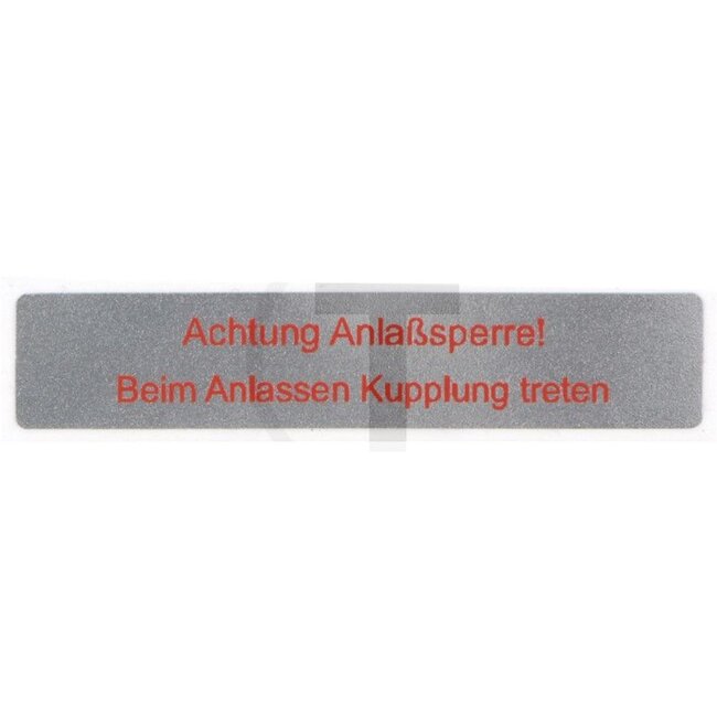 GRANIT Sticker startblokkering MB Trac 65/70, 700, 800, 900, 1100, 1300, 1500 - 154131129