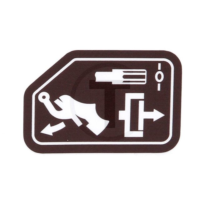 GRANIT Sticker startblokkering bruin MB Trac 1300, 1400, 1500, 1600, 1800 - 15413999, A4405845815
