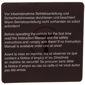 GRANIT Aufkleber gebruikershandleiding braun Mercedes-Benz MB Trac 1300 - 1800