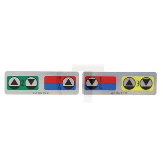 GRANIT Sticker hydrauliekaansluitingen achter MB Trac 700, 800, 900, 1000, 1100, 1300, 1400, 1500, 1600, 1800