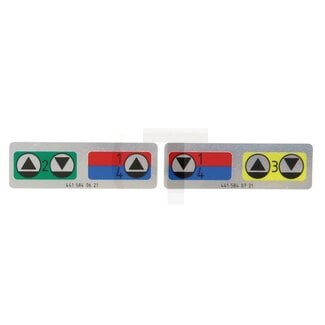 Sticker hydrauliekaansluitingen achter MB Trac 700, 800, 900, 1000, 1100, 1300, 1400, 1500, 1600, 1800