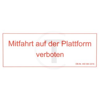 GRANIT Sticker meerijden op platform MB Trac 1300, 1400, 1500, 1600, 1800