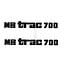 GRANIT Sticker set bonnet MB Trac 700 left and right central shifter Mercedes-Benz