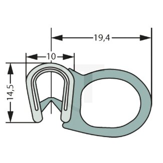 GRANIT Dichtung Tür MB Trac 700-1800 - 1 Meter