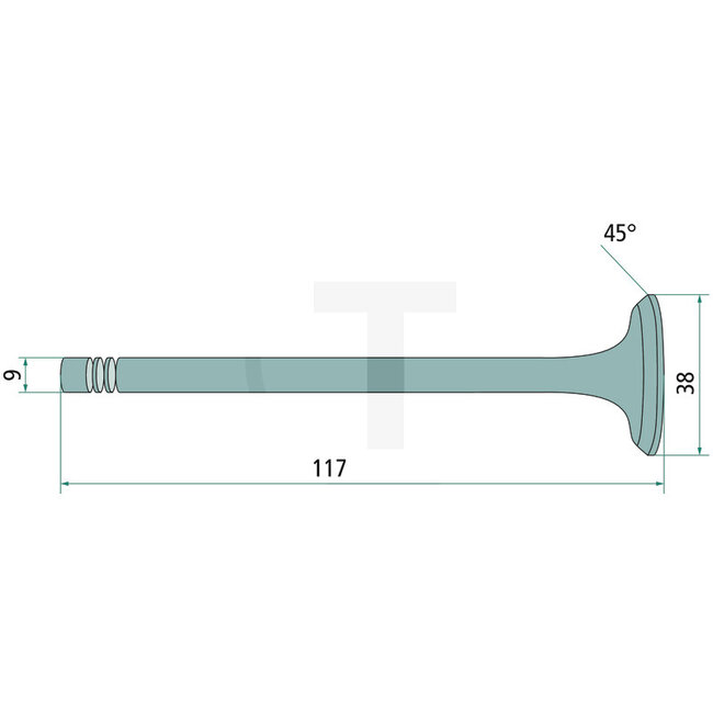 Uitlaatklep D327 motor - 14418034