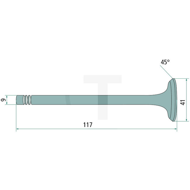 Inlaatklep D327 motor - 14418033