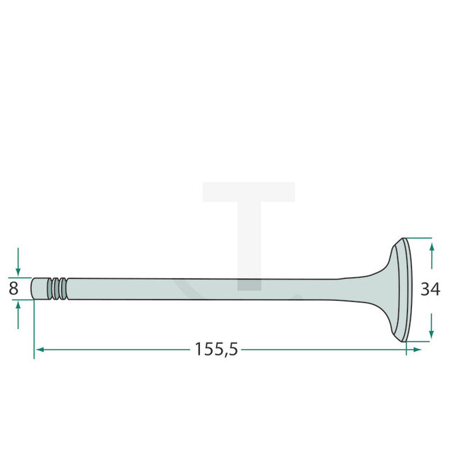 GRANIT Auslassventil neue Ausführung 3 Ring Porsche Diesel