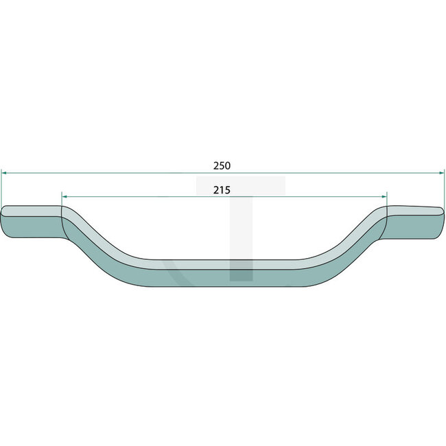GRANIT Door handle, outer and inner, hole spacing inner 215 mm, outer 250 mm | A3818150036