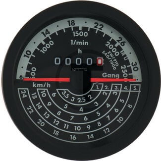 Traktormeter Drehrichtung rechts 30 km/h, 6 Gänge