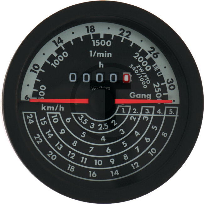 GRANIT Traktormeter Drehrichtung rechts 30 Km/h 6 Gang McCORMICK / IHC 1255XL, 1455XL - 3399130R92