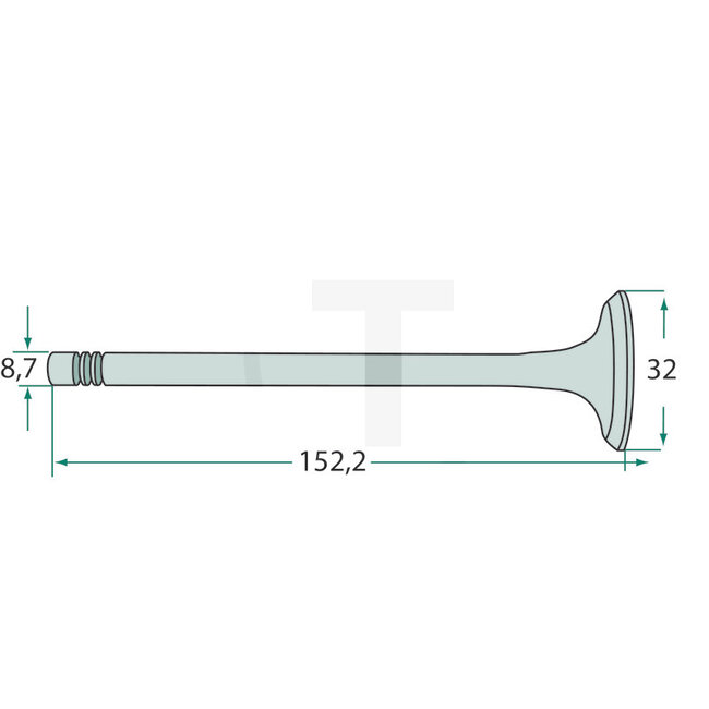 GRANIT Uitlaatklep McCORMICK / IHC D432, D436, D439 - 15402155, 9-1154-0215-5
