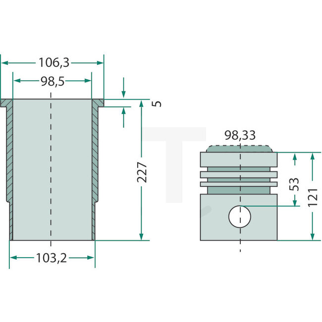 GRANIT Kolbensatz A 4.236 Motor