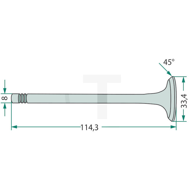 GRANIT Exhaust valve valve seat ring 45° engine AD 3.152 Massey Ferguson 135, 148 | 737640M1, 31431591