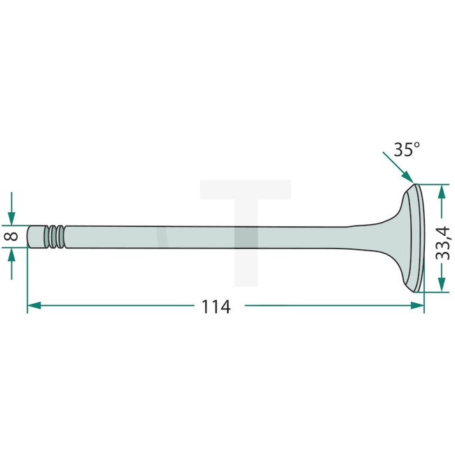 GRANIT Auslassventil Ventilsitzring 35° Motor AD 3.152 Massey Ferguson | 36375298M1, 747581M1, 31431011, 31431761