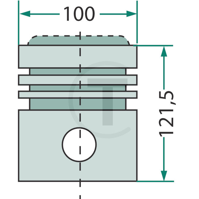GRANIT Piston Ø 100 mm engine D 131 - D 162 Hanomag
