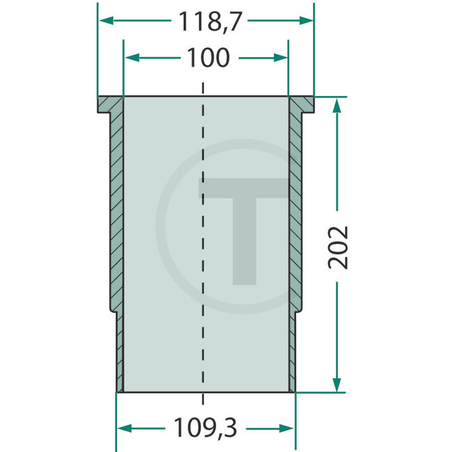 GRANIT Laufbuchse Ø 100 mm Hanomag Perfekt 401 E, Granit 501, 501 E, Brillant 601, 701, Robust 901