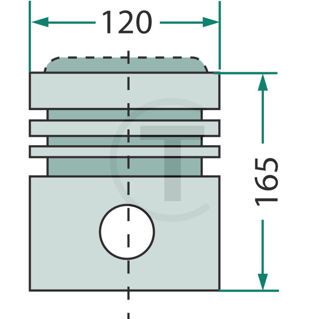 GRANIT Kolben Ø 120 mm Motor D 941 Hanomag Robust 800
