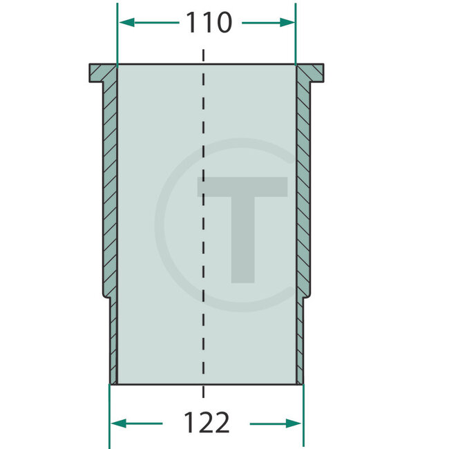GRANIT Zylinderbuchse Kolben Ø 110 mm, Buchse Ø unten 122 mm Hanomag D 52, D 57