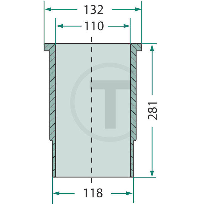 GRANIT Liner piston Ø 110 mm bush Ø lower 118 mm D52, D57 engine