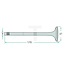 GRANIT Inlet and outlet valve valve stem with collet groove D 14 - D 28 Hanomag