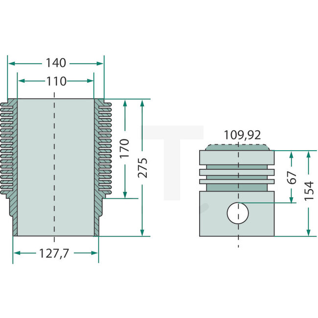 GRANIT Piston set 84R FL514 engine