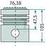 GRANIT Kolben Ø 76,50 mm Übermaß Motor LKN Fahr, Güldner