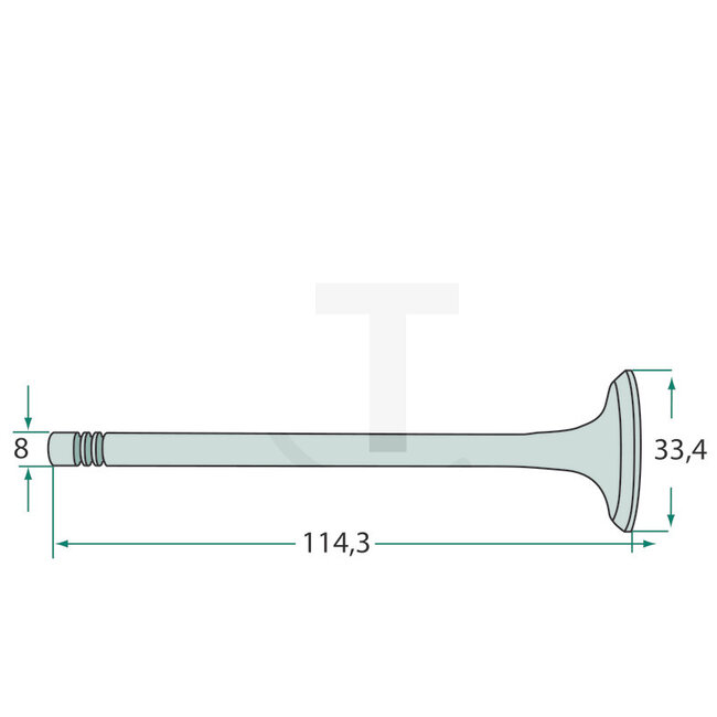 GRANIT Uitlaatklep klepzitting 45° AD 3.152, AD 4.203 motor - 15005022