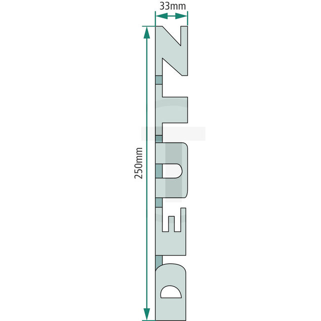 GRANIT Emblem front grille 25,5 cm Deutz