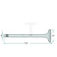 GRANIT Exhaust valve shank Ø 8 mm, disc Ø 37 mm engine FL 812 - FL 912