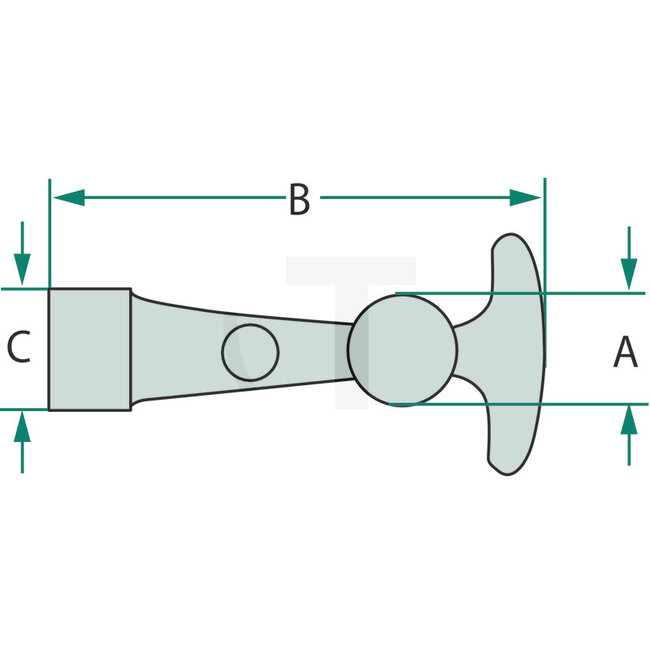 GRANIT Haubenhalter kpl. mit Halterung mittellang 120 mm - 4020006006
