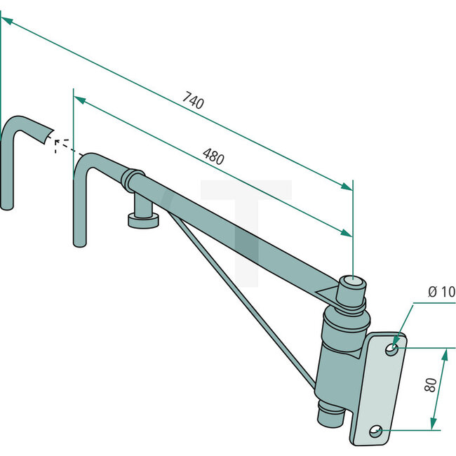 GRANIT Telescopic mirror bracket right - 6005021100