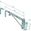 GRANIT Telescopische spiegelhouder rechts - 65418003, 6005021100