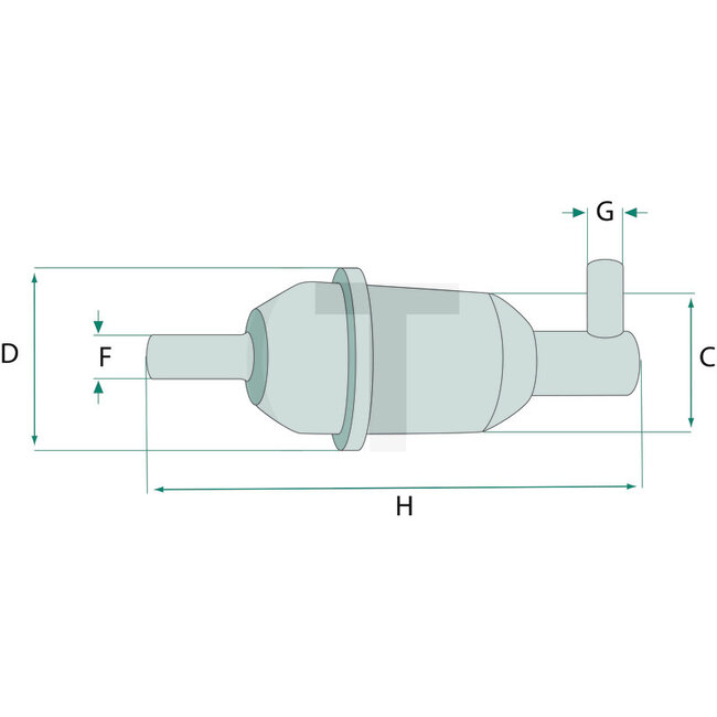 GRANIT Fuel pre-filter Ø 37 mm, height 105 mm, connection 8 mm | FF015, RT4, WK31/5(10)-SAP1