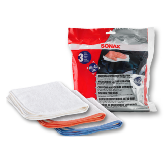 SONAX Microfibre cloth ultra fine - 3 pieces