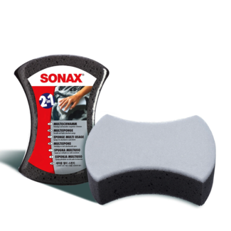 SONAX Multischwamm 2in1 mit graue und witte Seite