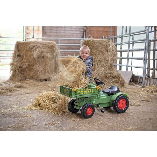 BIG Traptrekker Fendt werktuigdrager - 60056551, 800056552 | Voor kinderen van 3 - 5 jaar | Legendarische tractor in origineel Fendt-design