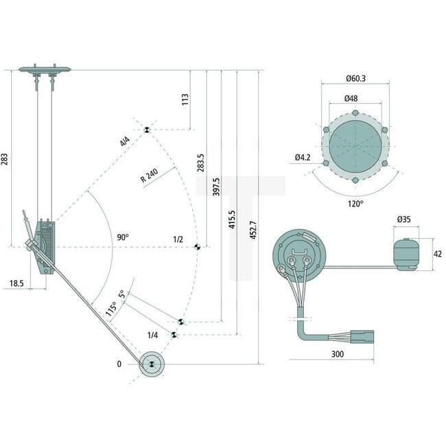 Cobo Tank sender 452,7 mm | 2.7059.590.0/10, 1029247
