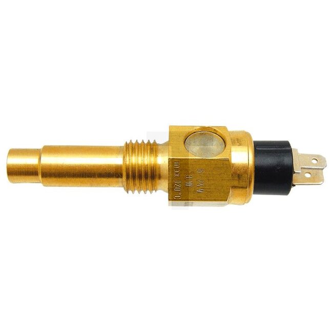 VDO Coolant temperature sensor 6 - 24 V - 60700056, 654271208, 323-803-001-028D, T5276 | Version: Temperature measuring range: +40°C to +120°C, Thread: M14 x 1.5, Resistance values: 287.4 - 22.7 ohm, Outlet: 1-pin via earth, Warning contact: 98°C ± 3°C