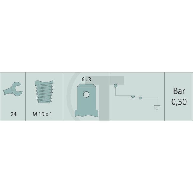 HELLA Oliedrukschakelaar M10 x 1, 0,3 - 0,6 bar, opener | 6ZL003259-351, 6ZL003259351, 6ZL 003 259 351