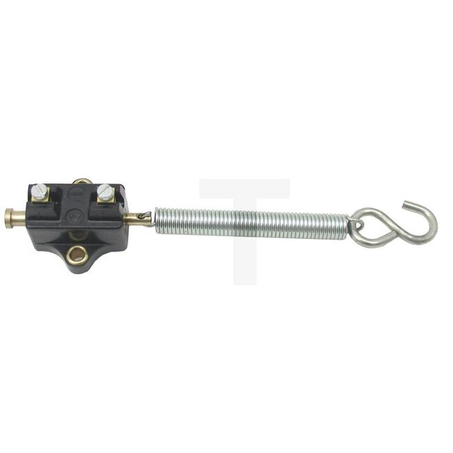 GRANIT Brake light switch Mechanical - 50770485011, NS60302, 180009 | Version: Universal, break contact, Normally on, Compression moulded material with tension spring and S-hook, screw connections M3.5, Power rating: max. 50 W at 12 V/24 V
