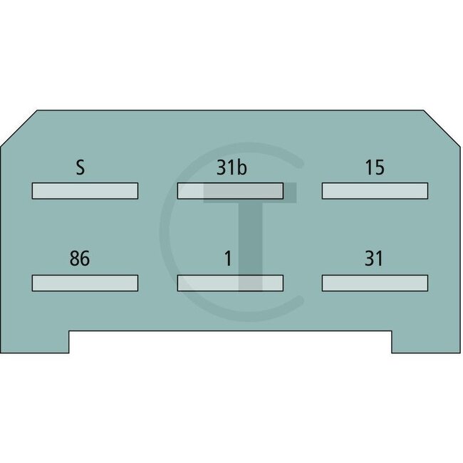 GRANIT Relais stuurventiel - 50702106, 1-40-258-090, 1-40-258-060, I1-40-258-090 | Uitvoering: voor ruitenwisser, sproeier en interval, 6-polig, compacte stekker